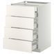 METOD/MAXIMERA Sz stj 4fr/2n/3śr sz, білий/Veddinge білий, 60x60 см 099.159.03 фото 1