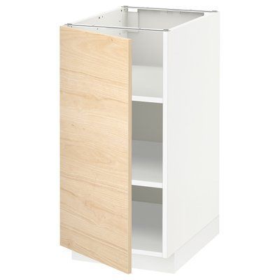 METOD Нижня шафа/полиці, білий/аскерсунд світлий ясен, 40x60 см 894.571.28 фото