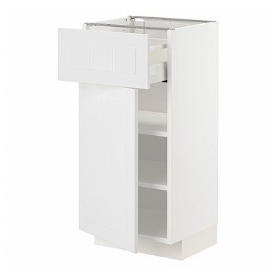 METOD/MAXIMERA Шафа стояча з дверцятами, білий/Stensund білий, 40x37 см 194.597.48 фото