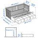 HEMNES Каркас кушетки з 3 ящиками, білий, 80х200 см 903.493.26 фото 8