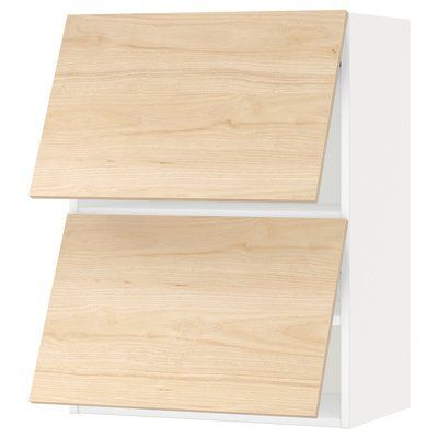 METOD Стінка, рівень, 2 двері, білий/аскерсунд світлий ясен, 60x80 см 993.919.43 фото