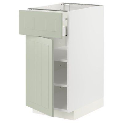 METOD/MAXIMERA Шафа стояча з дверцятами, білий/Stensund світло-зелений, 40x60 см 494.869.29 фото