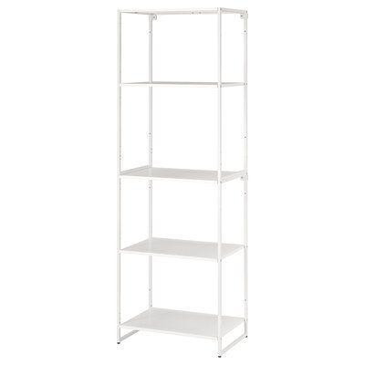 JOSTEIN Книжкова шафа, внутрішня/зовнішня/білий метал, 61x40x180 см 494.372.03 фото