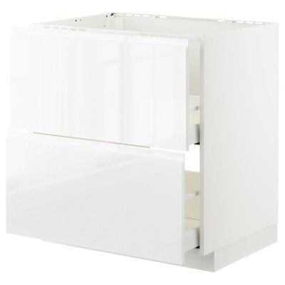 METOD/MAXIMERA Sz stj zl+2fr/2sz, білий/Voxtorp глянець/білий, 80x60 см 692.543.15 фото