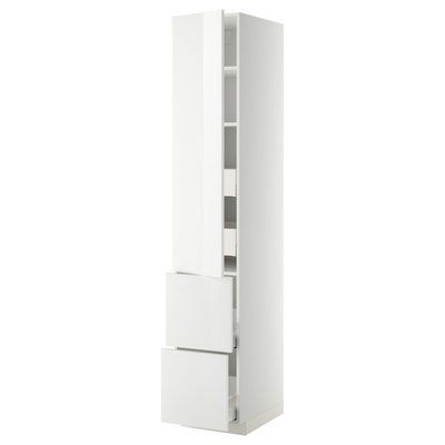 METOD/MAXIMERA H з половиною/4 двері/2 двері, білий/Ringhult білий, 40x60x220 см 893.450.70 фото