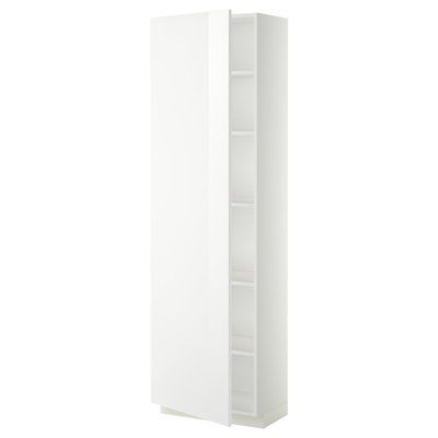 METOD Висока шафа/полиці, білий/Ringhult білий, 60x37x200 см 994.554.83 фото
