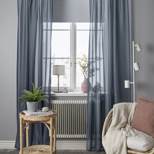 STENFRO Штори 2 шт. - на стрічці/темно-синій 145х300 см 205.949.10 фото