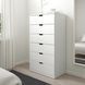 NORDLI Комод, 6 ящиків, білий, 80х145 см 892.394.99 фото 2