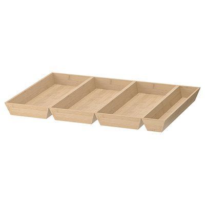 UPPDATERA Вставка для шухляди, 4-елементна, бамбук, 70x50 см 596.313.94 фото