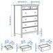 HEMNES Комод, 6 ящиків, біла морилка, 108х131 см 602.392.73 фото 6