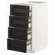 METOD/MAXIMERA Sz stj 4fr/2n/3śr sz, білий/Lerhyttan фарбований чорний, 40x60 см 792.575.30 фото 1