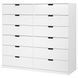 NORDLI Комод, 12 ящиків, білий, 160х145 см 792.394.90 фото 1