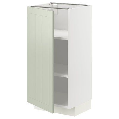 METOD Нижня шафа/полиці, білий/Stensund світло-зелений, 40x37 см 094.870.92 фото