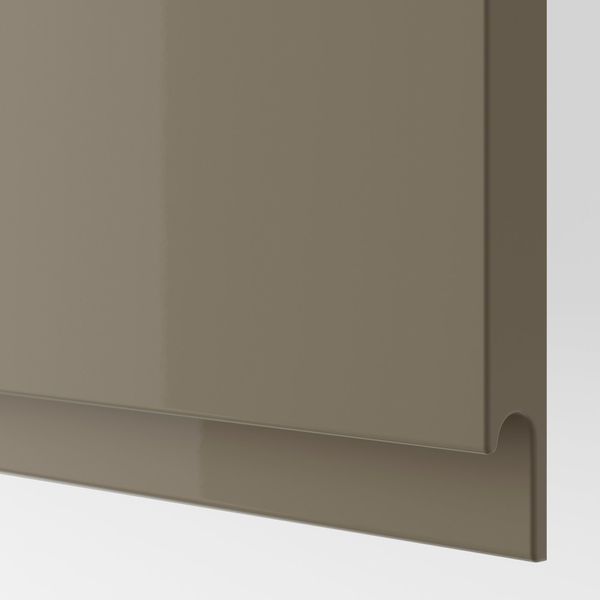 METOD/MAXIMERA Sz stj 3fr/2n/w szu - білий/Voxtorp глянець темно-сіро-коричневий 40x60 см 395.767.70 фото