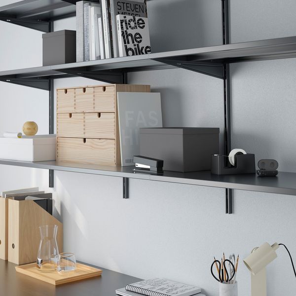 BOAXEL Книжкова шафа, антрацит, 187x40x101 см 295.901.30 фото