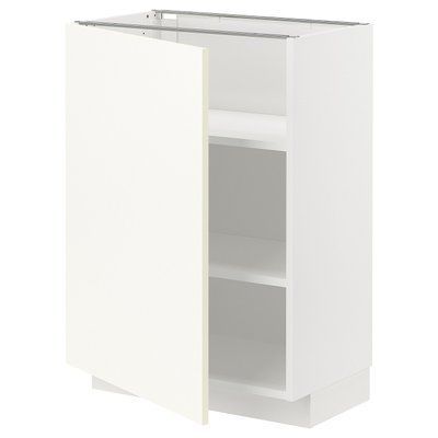 METOD Нижня шафа/полиці, білий/Вальстена білий, 60x37 см 095.071.32 фото