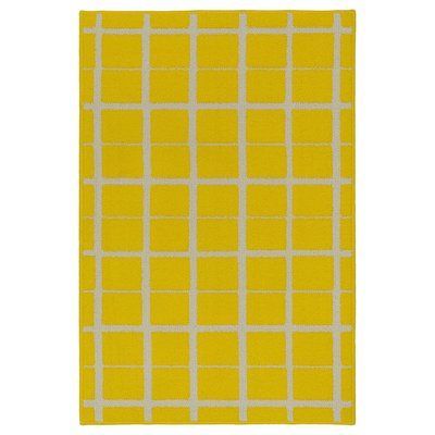 VANDPLATS Килим з коротким ворсом - жовтий/картка 60x90 см 606.009.47 фото