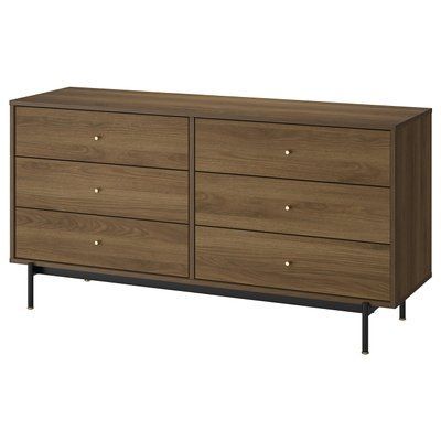 RADMANSO Комод 6 ящиків - коричневий горіх 159х48х81 см 905.936.05 фото