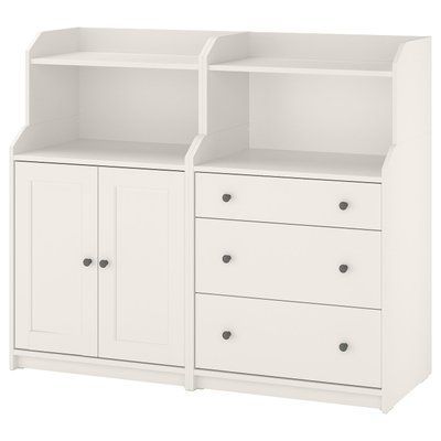 HAUGA Книжкова шафа, біла, 139x46x116 см 296.120.71 фото