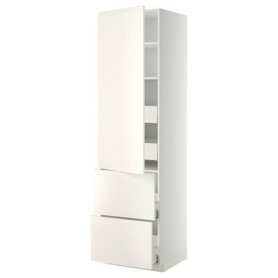 METOD/MAXIMERA H з половиною/4 двері/2 двері, білий/Veddinge білий, 60x60x220 см 693.787.40 фото