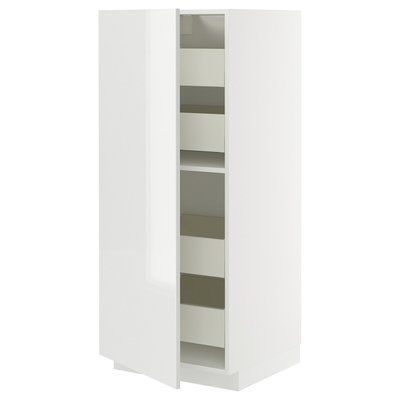 METOD/MAXIMERA Висока шафа з ящиками, білий/Ringhult білий, 60x60x140 см 793.647.47 фото