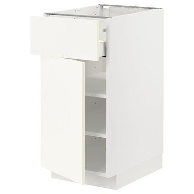 METOD/MAXIMERA Тумба стояча з дверцятами, білий/Вальстена білий, 40x60 см 295.072.06 фото