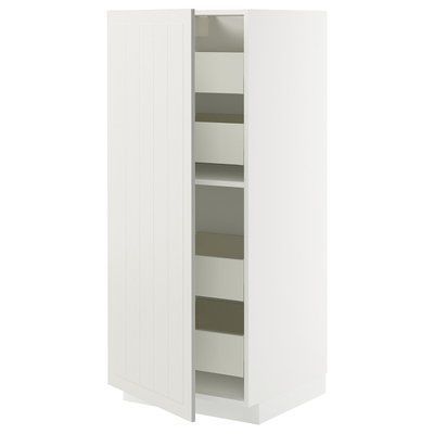 METOD/MAXIMERA Висока шафа з висувними ящиками, білий/Stensund білий, 60x60x140 см 094.093.44 фото