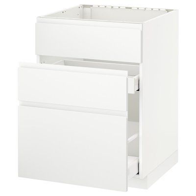 METOD/MAXIMERA Sz stj zl+3fr/2sz, білий/Voxtorp білий матовий, 60x60 см 391.121.10 фото