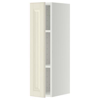METOD Навісна шафа з полицями, білий/Бодбін кремовий, 20x80 см 494.606.89 фото