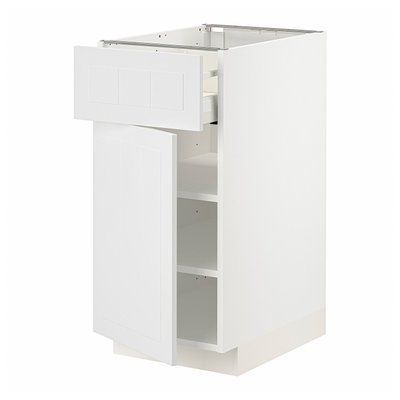 METOD/MAXIMERA Шафа стояча з дверцятами, білий/Stensund білий, 40x60 см 894.543.56 фото