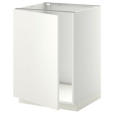 METOD Тумба під раковину, білий/Veddinge білий, 60x60 см 694.643.04 фото